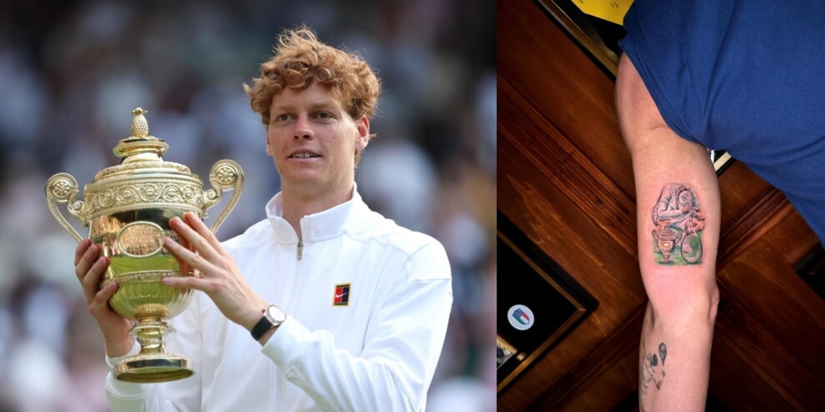 Sinner campione a Wimbledon: un tifoso celebra il trionfo con un tatuaggio sul braccio!