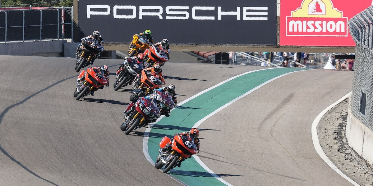 Il pilota KWR Harley-Davidson James Rispoli domina la King of the Baggers a Laguna Seca
