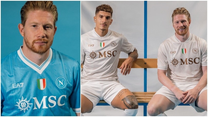 Nuove maglie Napoli, ecco tutte le foto: De Bruyne modello d'eccezione