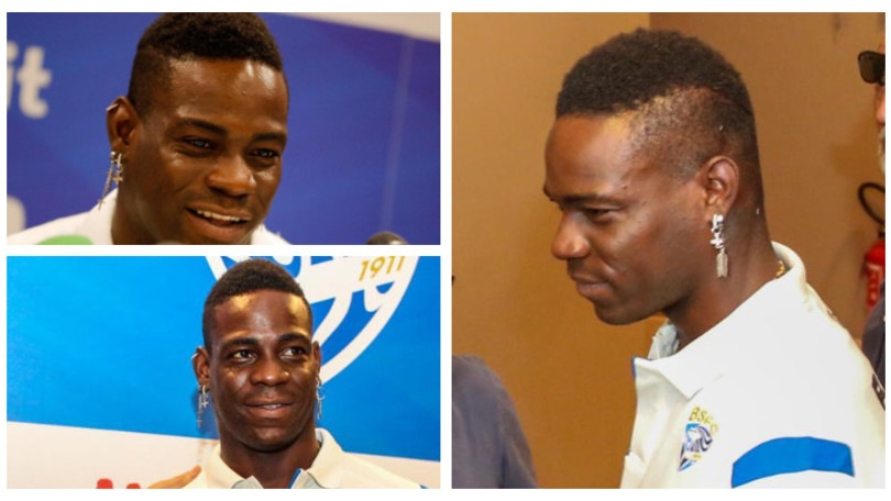 Balotelli is back, orecchini stravaganti per la presentazione