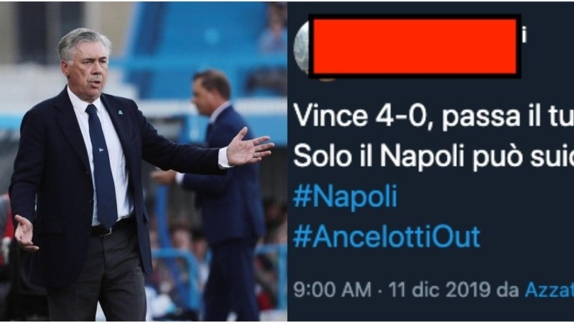 Napoli, l'esonero di Ancelotti scatena i tifosi: sui social è bufera