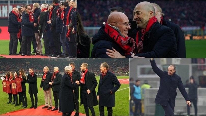 120 anni Milan: da Baresi e Capello ad Allegri e Rivera, sfilano le vecchie glorie