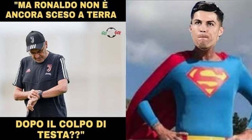 Juve, Ronaldo come Superman: il salto visto dal web