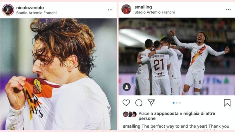 Roma, i giocatori festeggiano sui social la vittoria contro la Fiorentina