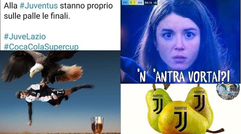 Juve ancora ko con la Lazio. I social si scatenano