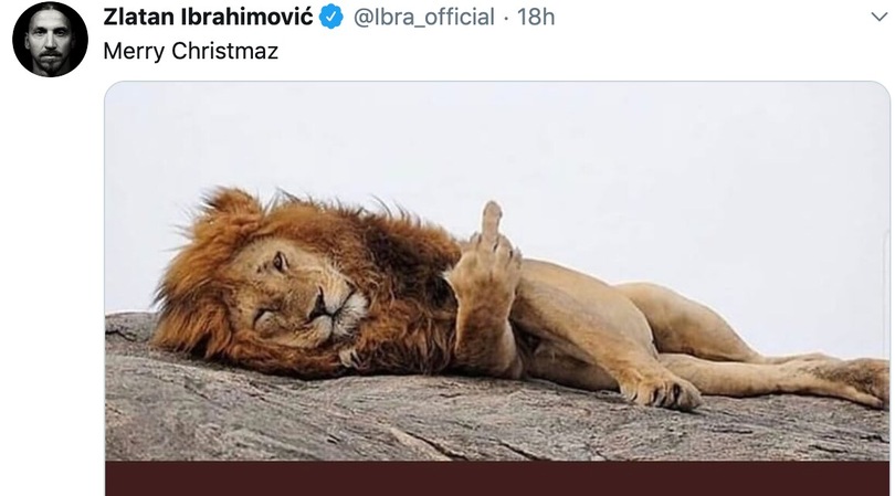 Gli strani auguri di Natale di Ibrahimovic diventano virali sul web