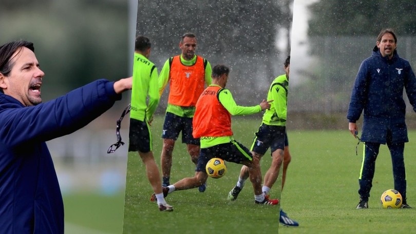 Lazio, grinta Inzaghi in allenamento