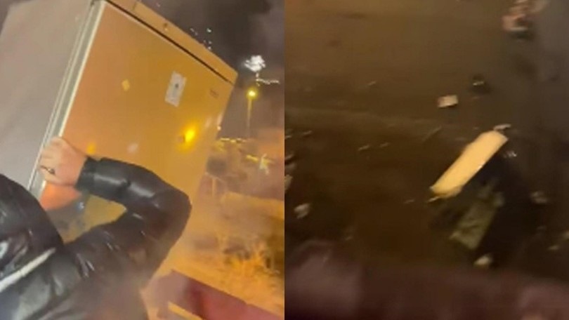 Capodanno, follia a Taranto: frigorifero lanciato dal balcone