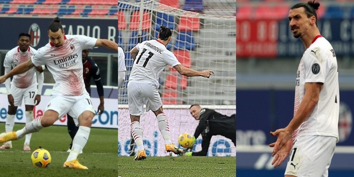 Ibrahimovic, altro errore su rigore: para Skorupski in Bologna-Milan!