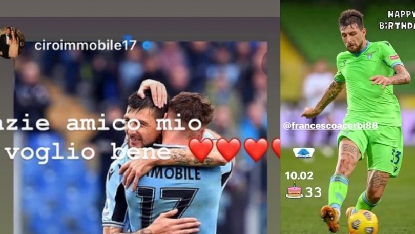 Lazio, tutti per Acerbi: ecco i messaggi d'auguri dei compagni