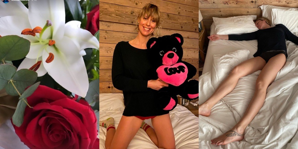 Federica Pellegrini, fiori e dediche per San Valentino