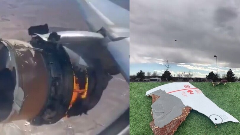 Il Boeing 777 ha un guasto al motore: i detriti cadono sulle case