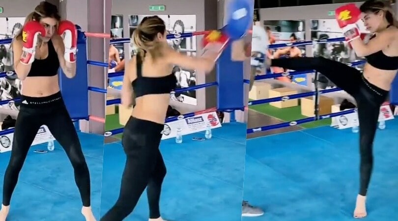Elisabetta Canalis si allena sul ring: è in forma perfetta!