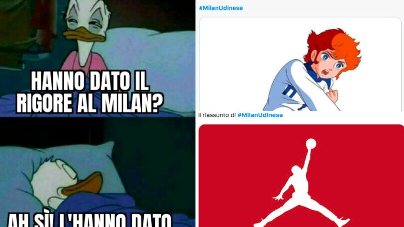 Milan-Udinese, social scatenati sul rigore: "Stryger Larsen come Mila e Shiro"