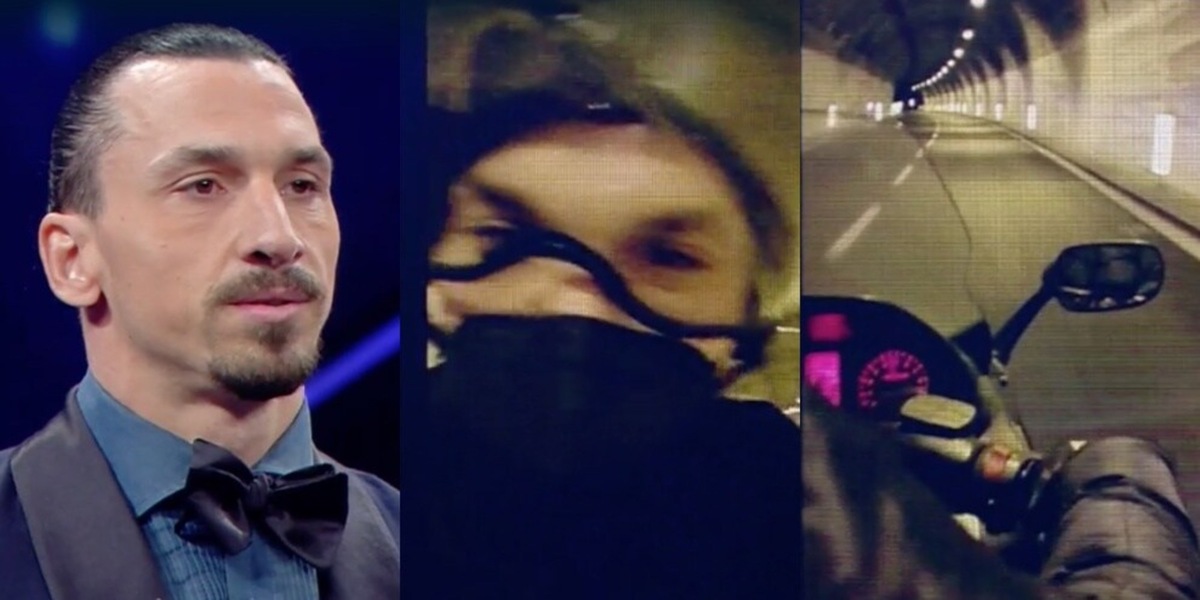 Incredibile Ibrahimovic, arriva a Sanremo con la moto di un passante!