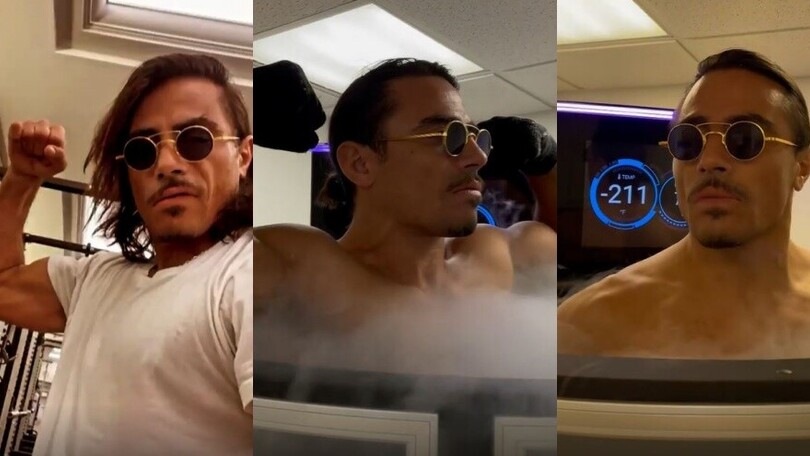 Salt Bae, allenamento assurdo e camera criogenica