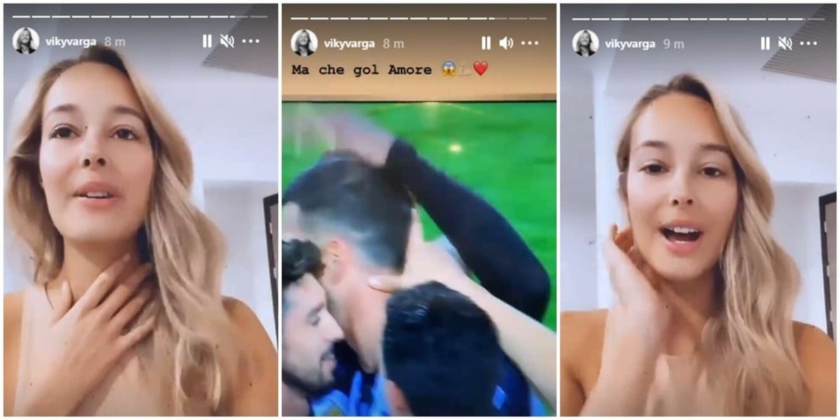 Pellè segna di rovesciata e la 'sua' Viki sui social...