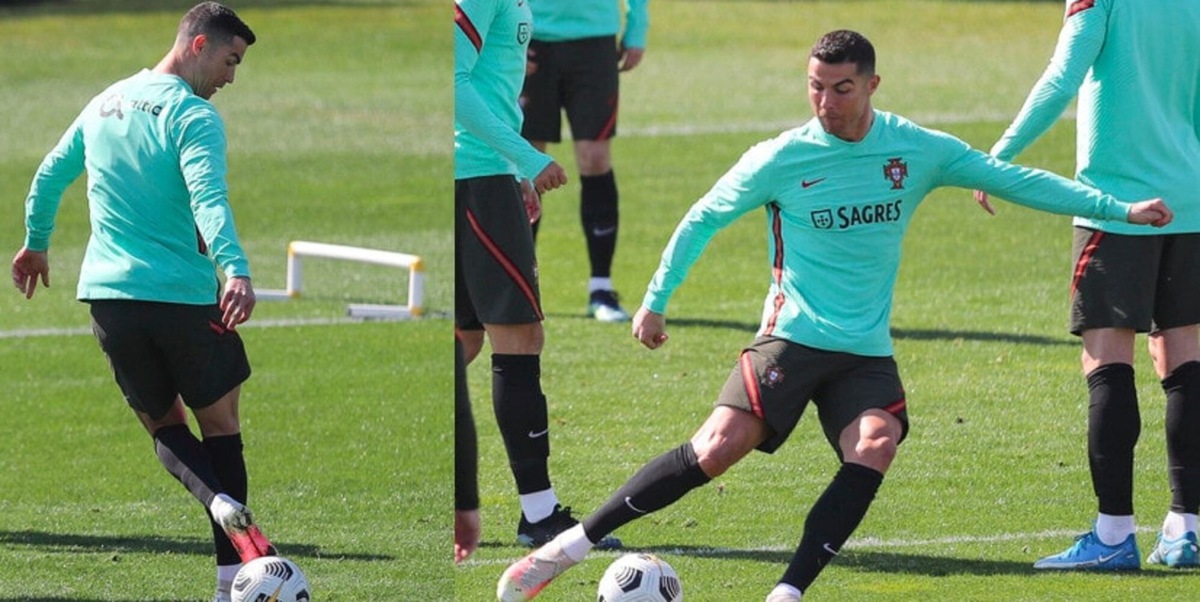 Portogallo alla Continassa, Ronaldo show in allenamento