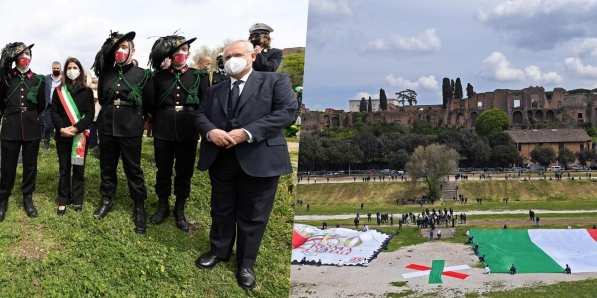 Natale di Roma con Lotito: la cerimonia al Circo Massimo