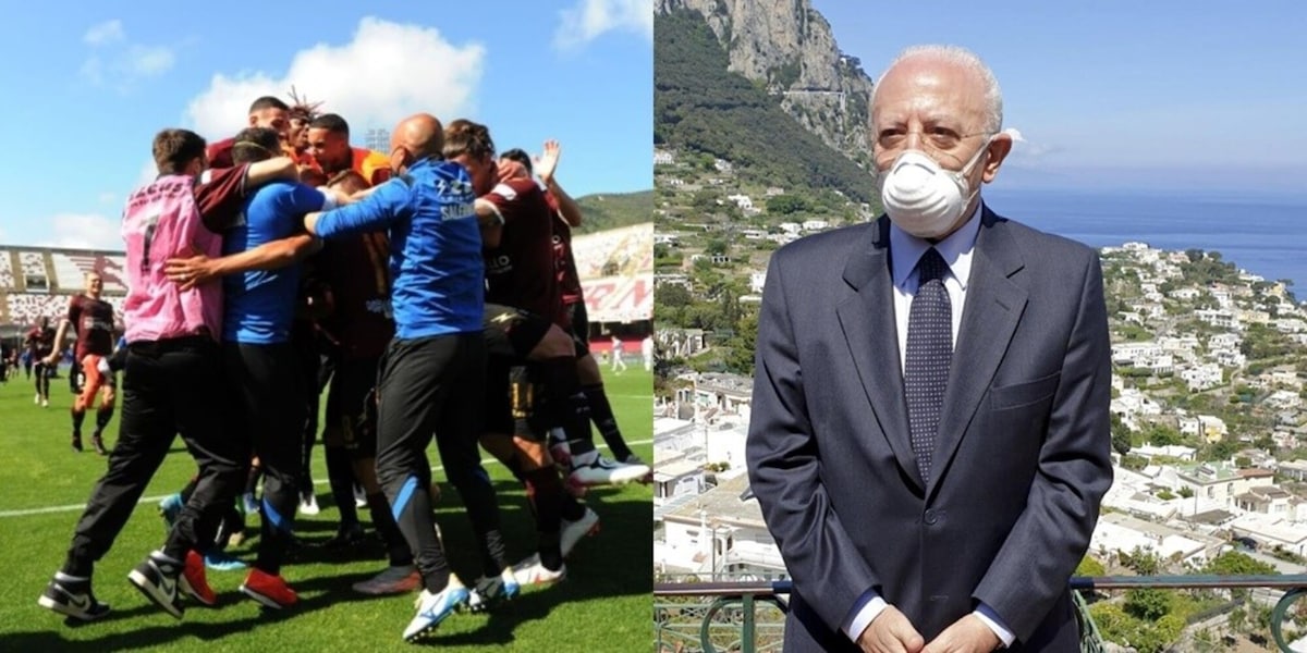 Salernitana in A, De Luca: "Grande gioia, ma serve responsabilità"