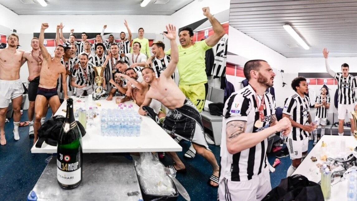 Coppa Italia, apoteosi Juve. Che festa negli spogliatoi!