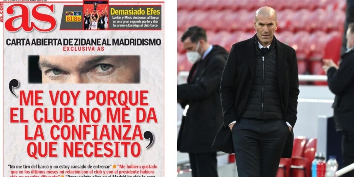Addio Zidane: "Nessuna fiducia dal Real. Ferito da alcuni messaggi"