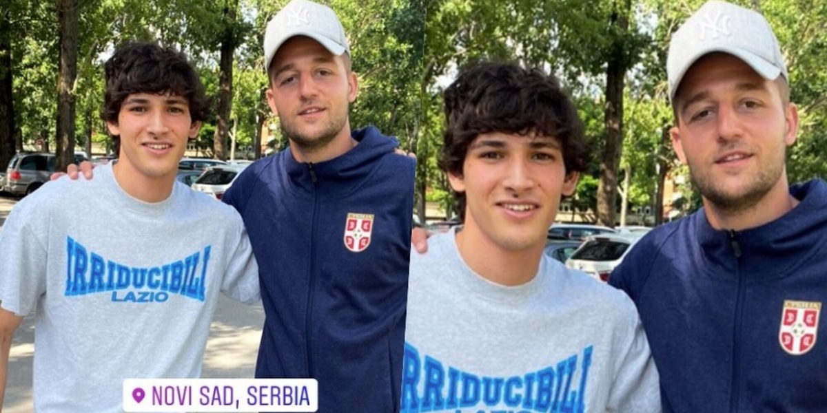 Mihajlovic jr e il suo idolo: foto con Milinkovic-Savic