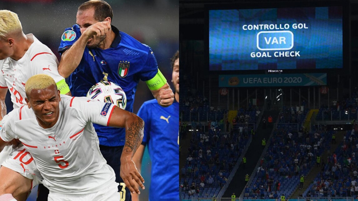 Europei, Italia-Svizzera: il Var annulla la rete di Chiellini!