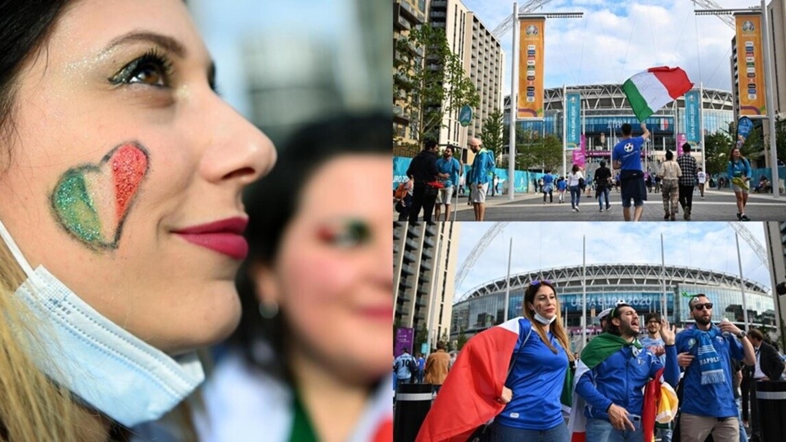 I tifosi azzurri invadono Wembley: che festa per Italia-Austria