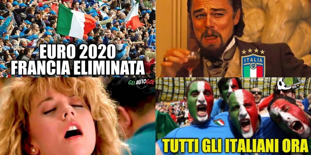 Europei, Francia eliminata e italiani in festa sui social tra ironia e sfottò
