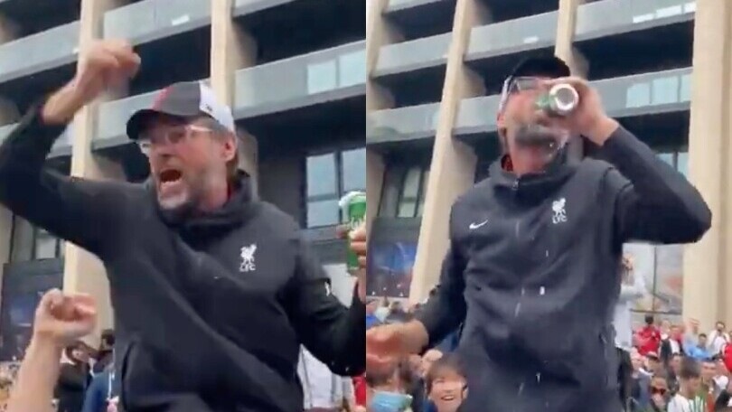 Klopp beve birra in piazza con i tifosi inglesi? Il video fa il boom