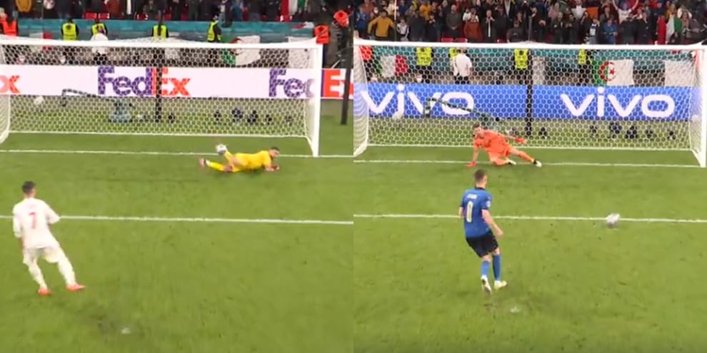 Italia-Spagna, la fotosequenza dei rigori: Morata sbaglia, gli azzurri no