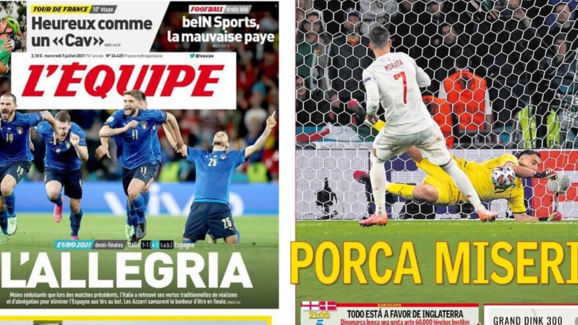 Da L'Équipe ad As: Francia e Spagna celebrano l'Italia