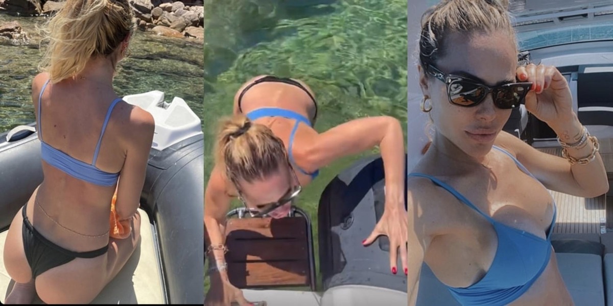 Ilary Blasi in barca mostra il lato B. E Totti...