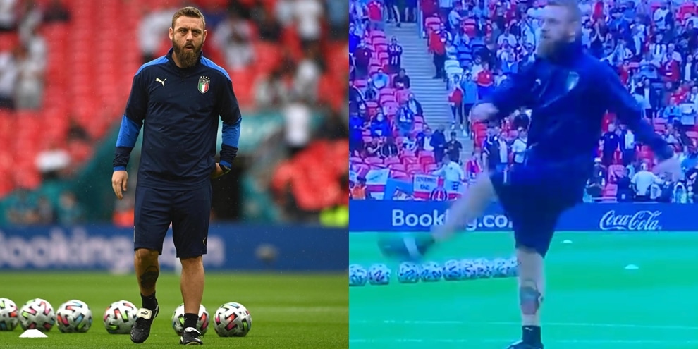 Italia-Inghilterra, gli azzurri si scaldano a Wembley: c'è anche De Rossi!