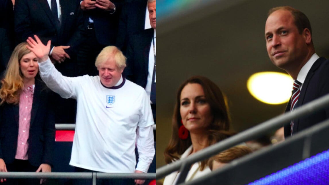 Italia-Inghilterra, da Johnson a William e Kate: tribuna vip piena