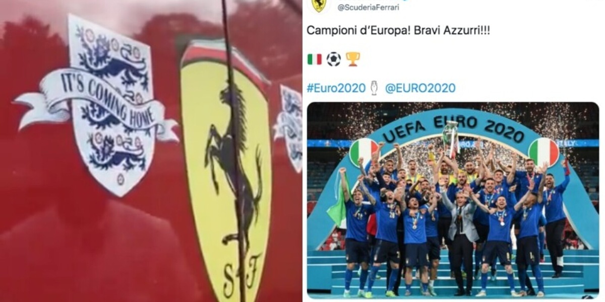 Ferrari festeggia l'Italia e accende lo sfottò con Mercedes: "La Coppa di Euro 2020? È a Roma"
