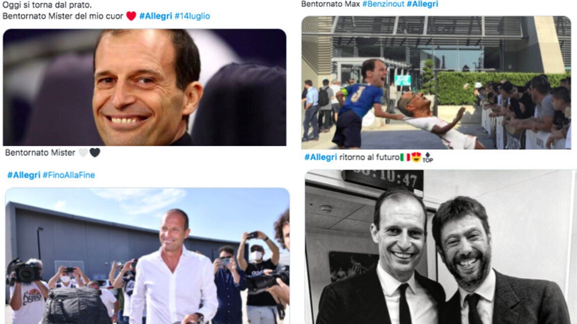 Juve, il ritorno di Allegri: tifosi scatenati sui social