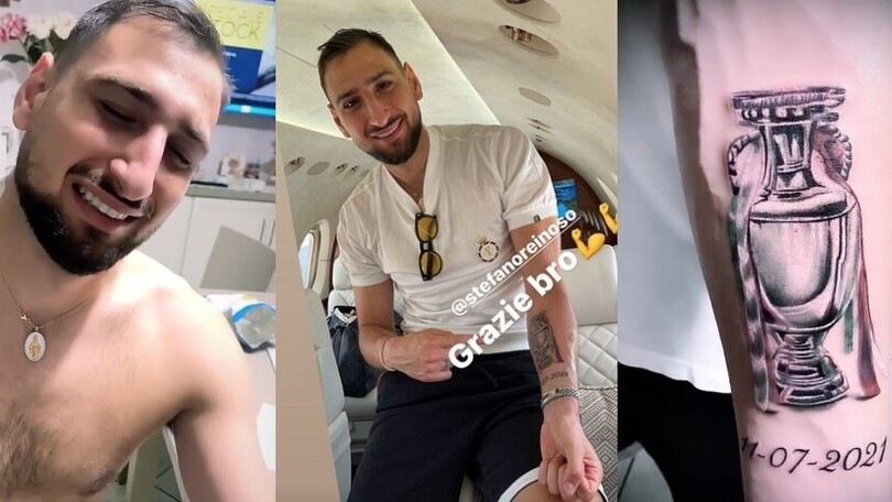 Donnarumma, un tatuaggio per festeggiare la vittoria dell'Europeo