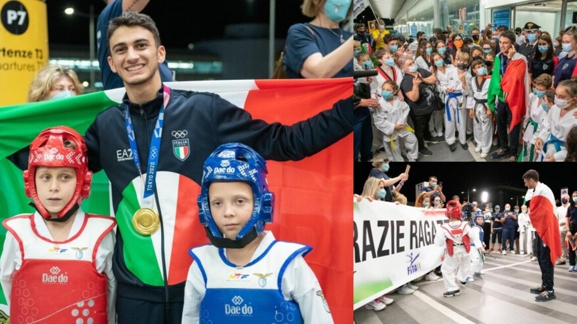 Olimpiadi, Vito Dell'Aquila osannato dai tifosi a Fiumicino
