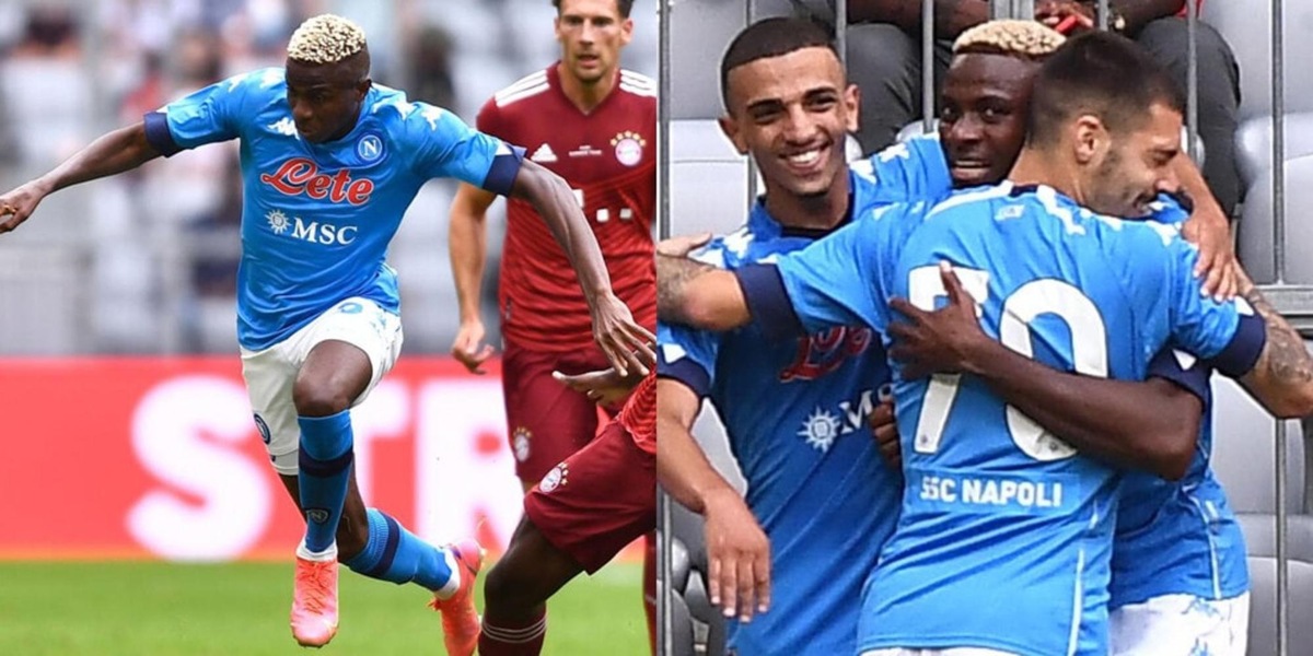Napoli, Osimhen show: super doppietta contro il Bayern
