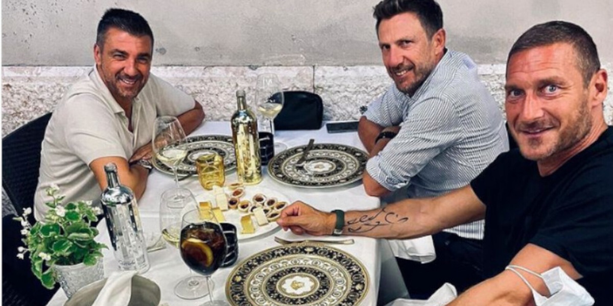 Totti, nuovo ritorno al passato: a cena con Di Francesco