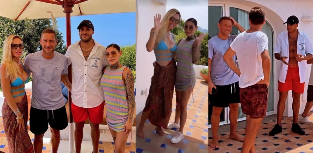 Totti e Ilary a Sabaudia: l'incontro con Marcell Jacobs