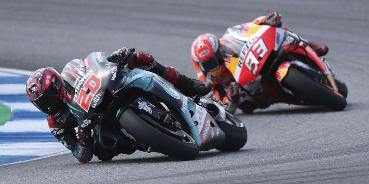 Quartararo prova la moto virtuale