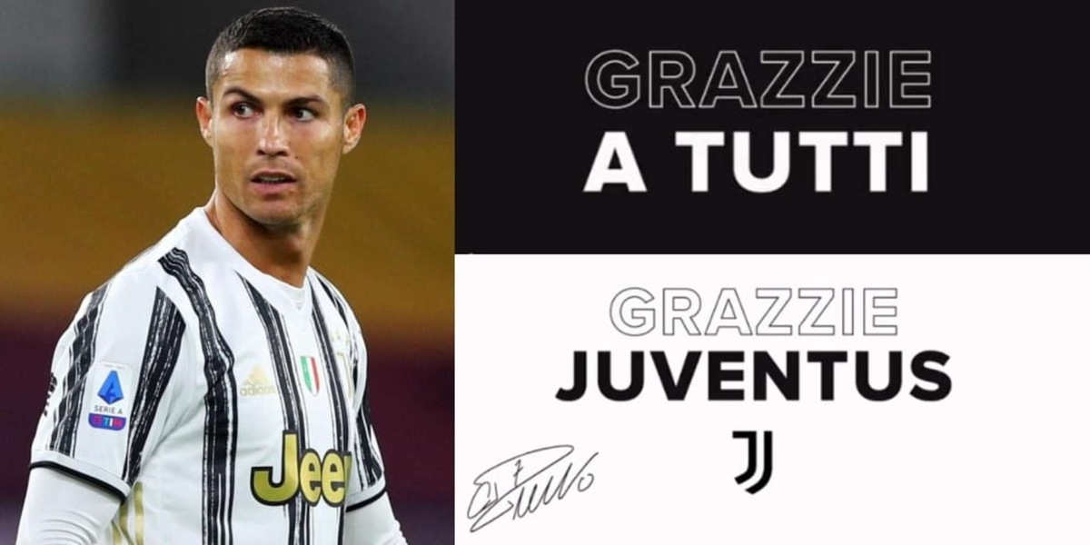 Cristiano Ronaldo e gli errori nel saluto alla Juve che scatenano il web
