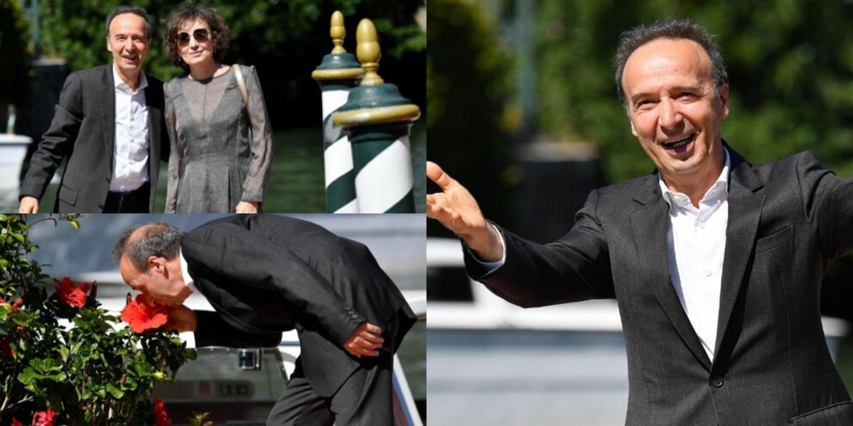 Benigni, che show all'arrivo al Festival di Venezia!