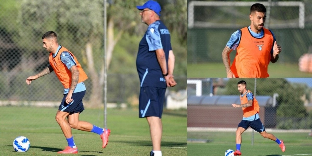 Zaccagni, primo allenamento con la Lazio. Sarri osserva
