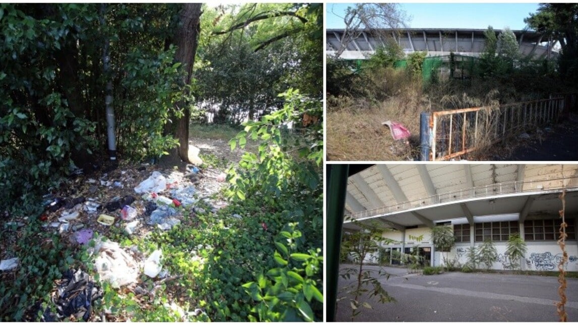 Stadio Flaminio abbandonato all'incuria: ecco come è ridotto oggi