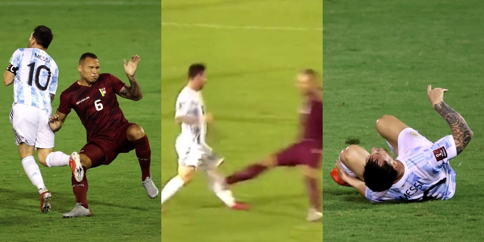 Argentina, Messi rischia la gamba: fallo terribile, rosso diretto FOTO