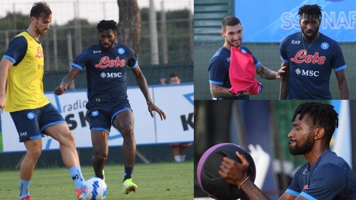 Napoli, ecco Anguissa: primo allenamento con Spalletti